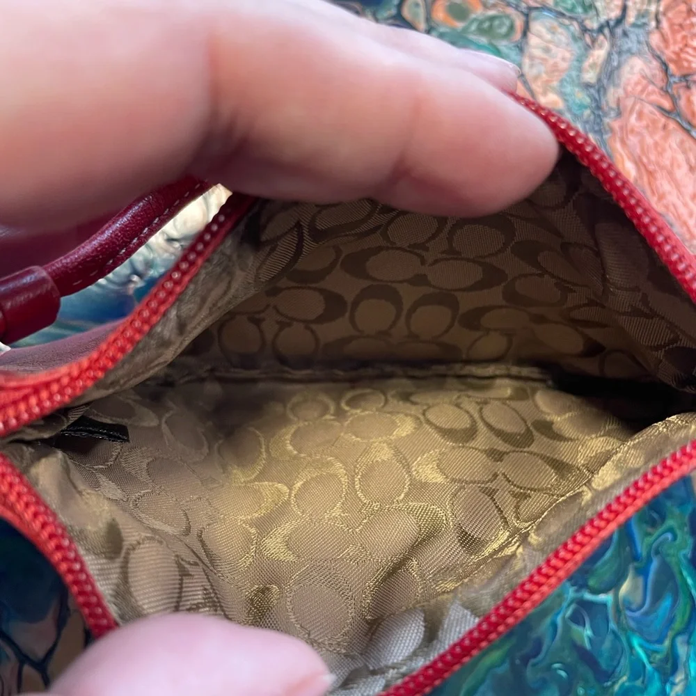 Coach RED wristlet - Picture 6 of 10